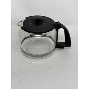 Mr. Coffee Replacement 10 Cup Glass Coffee Carafe Black Lid, Handle